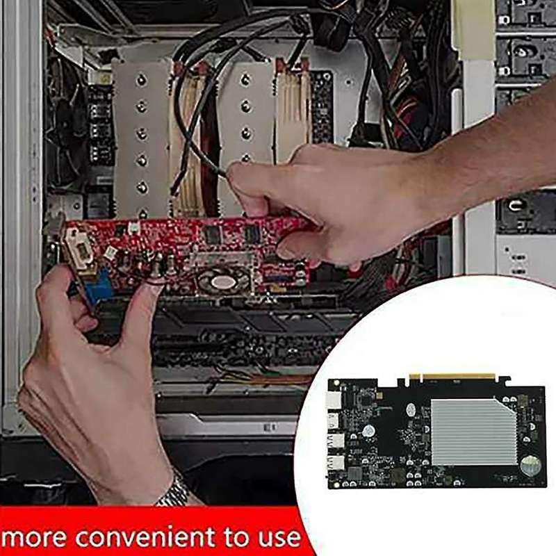 Eth-hsw2 Btc Mining Motherboard Set with 4x6pin to 8pin Power Cord