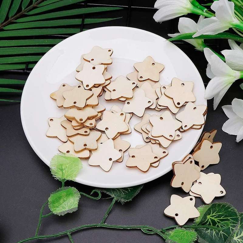 Wooden Memos, Message Calendar, 50 Wood Chips + 50 50 Iron Rings