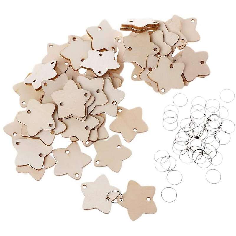 Wooden Memos, Message Calendar, 50 Wood Chips + 50 50 Iron Rings