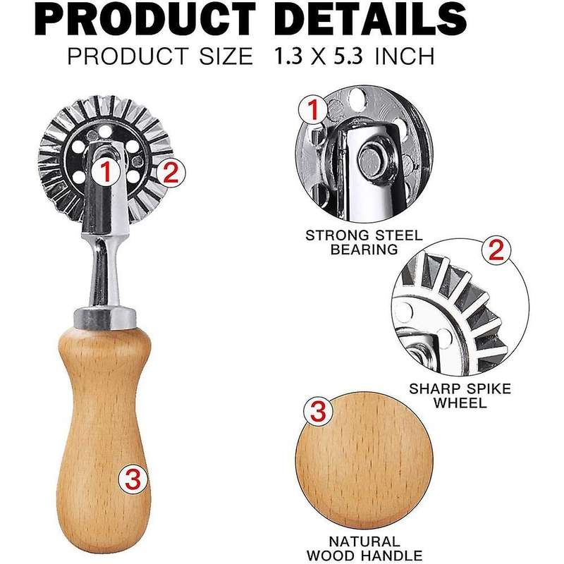 Pastry Wheel Cutter - Pasta Cutter Wheel - Ravioli Crimper Cutter