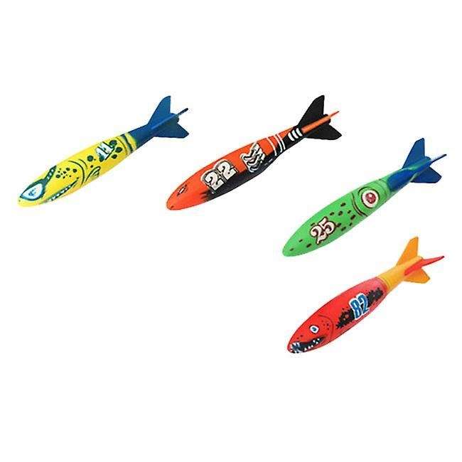 4pcs Summer Swimming Pool Diving Diving Throwing Torpedo Toys