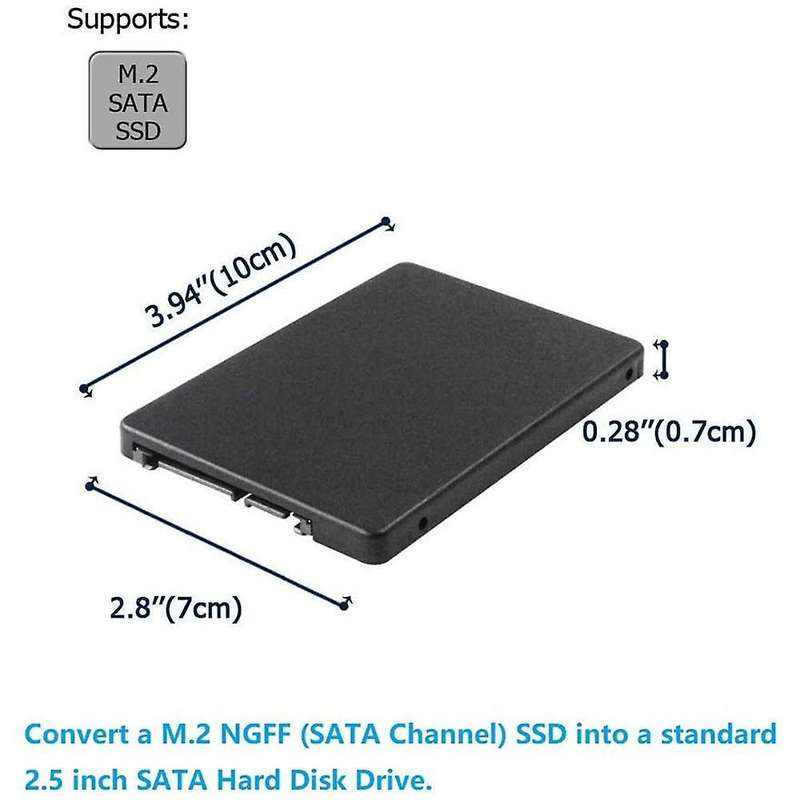 M.2 Ngff to 2.5 Inch Sata Ssd/msata to Sata Adapter Card Case