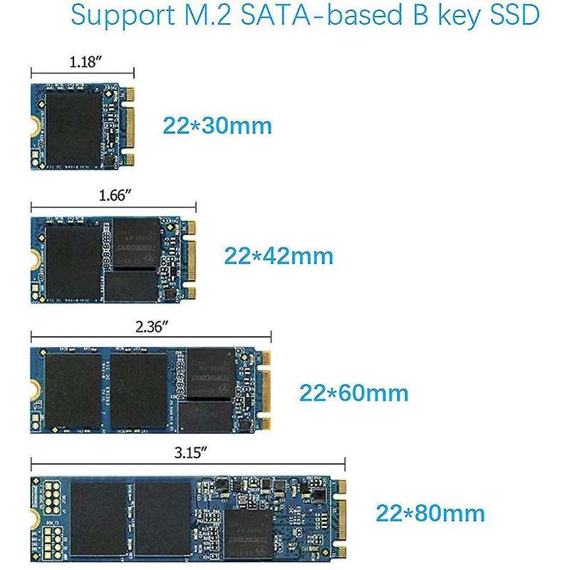 M.2 Ngff to 2.5 Inch Sata Ssd/msata to Sata Adapter Card Case