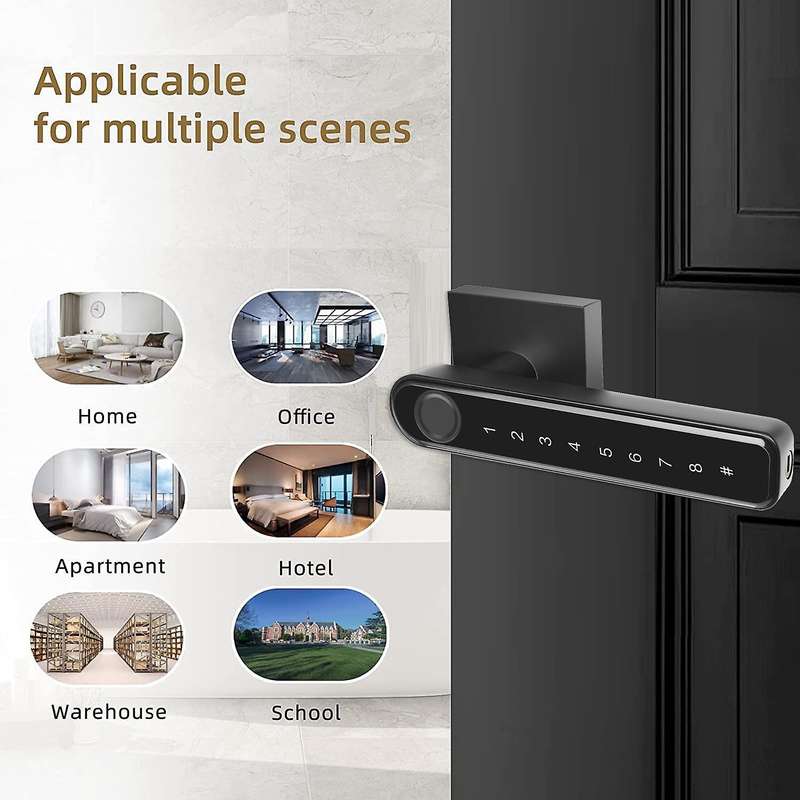 Fingerprint Door Lock Door Knob for Home Hotel Office Apartment