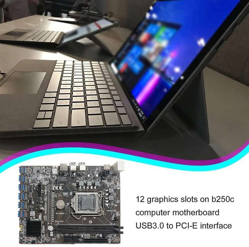B250c Motherboard with G3900 Cpu+ddr4 4gb Ram+120g Ssd+cable for Btc