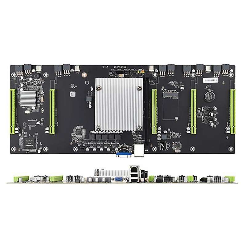 Mining Motherboard with 2620 Cpu+5 X Graphics Virtual Display Adapter