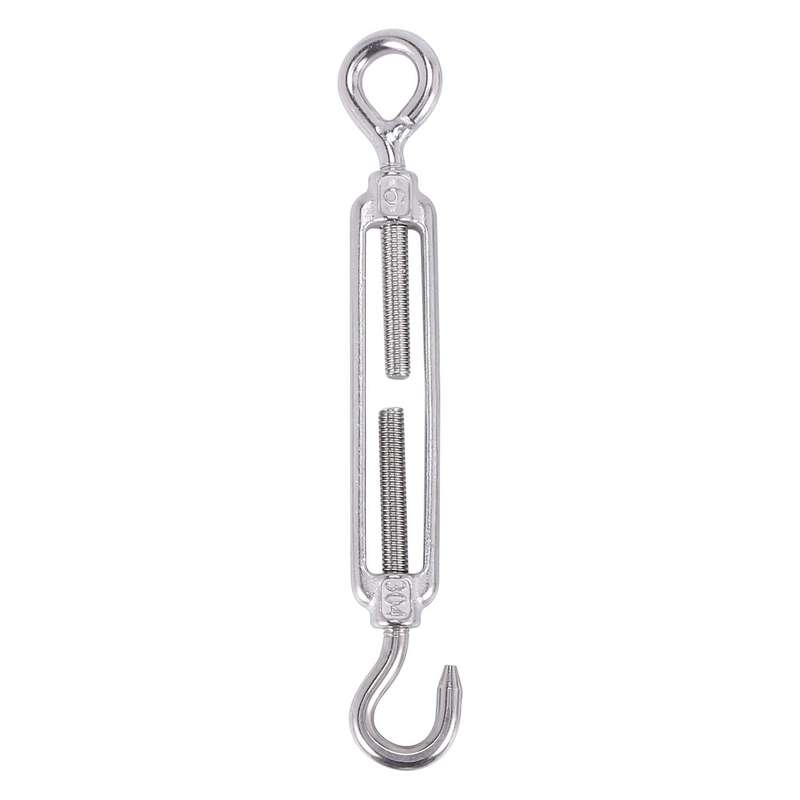 304 Stainless Steel Turnbuckle M6 Wire Rope Tensioner for Wood Post
