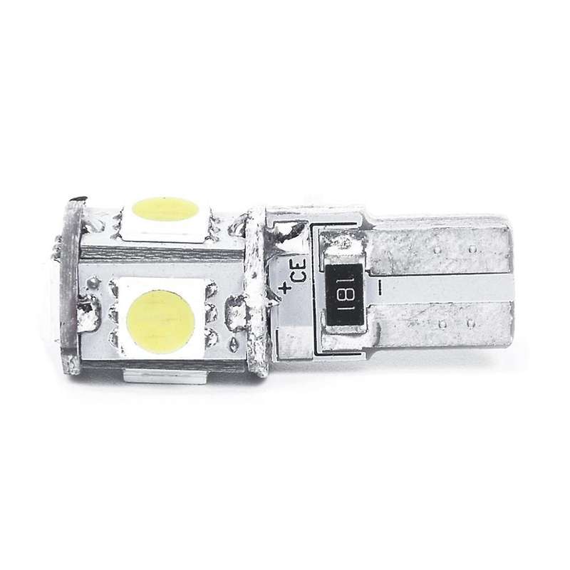 4 X Bulb W5w T10 5 Led Smd White Xenon Night Light Lamp Car Odb