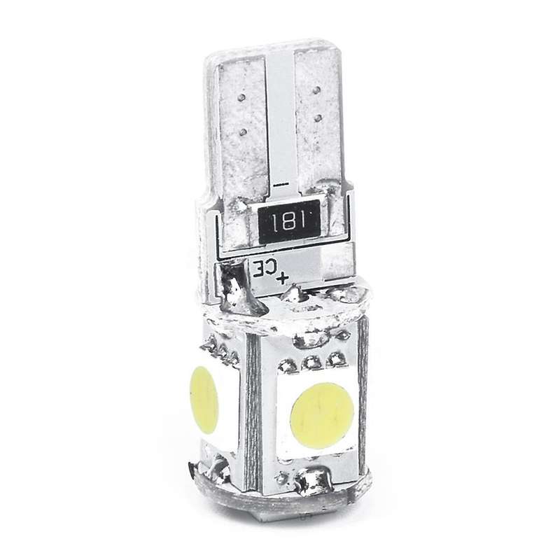 4 X Bulb W5w T10 5 Led Smd White Xenon Night Light Lamp Car Odb