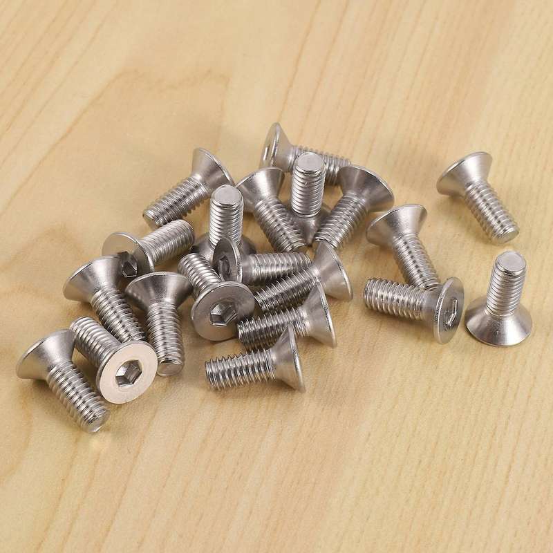M6 X 16mm Metric Hex Socket Countersunk Flat Head Screw Bolts 20pcs