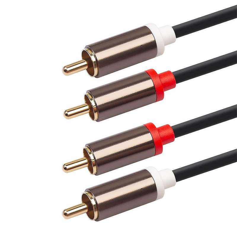 2rca to 2 Rca Coaxial Audio Cable 3.5 Jack Stereo Rca Audio Cord 1m