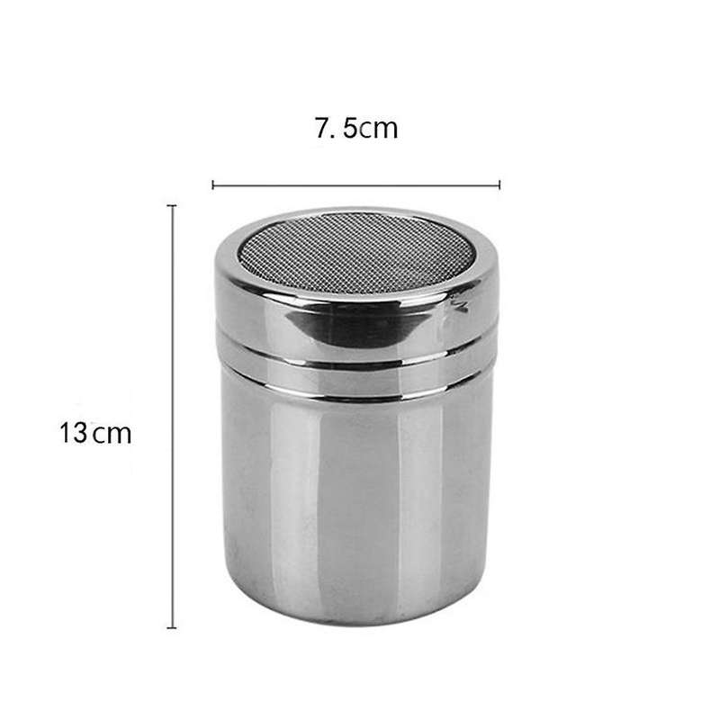Stainless Steel Powder Drum Fancy Coffee Powder Spreader with Lid