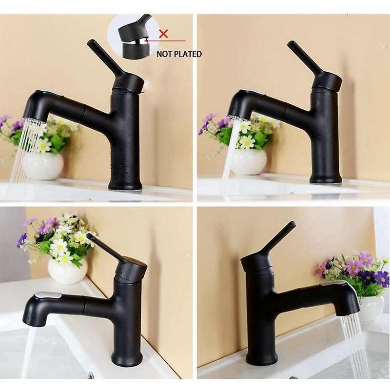 Basin Faucet Copper Kitchen Sink Taps 2 Modes for Bathroom Bar Sink