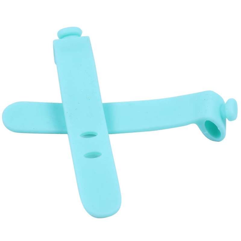 4pcs Silicone Strap Earphone Storage Tape Power Line Cable Green