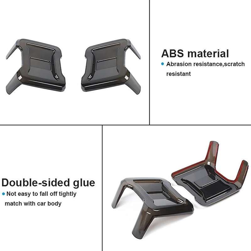4pcs Smoked Black Rear Tail Light Hoods for Jeep Wrangler Jl 18-22 B