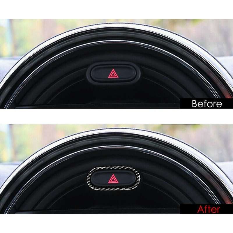 Carbon Fibre Warning Light Button Switch Cover for Mini Cooper F55
