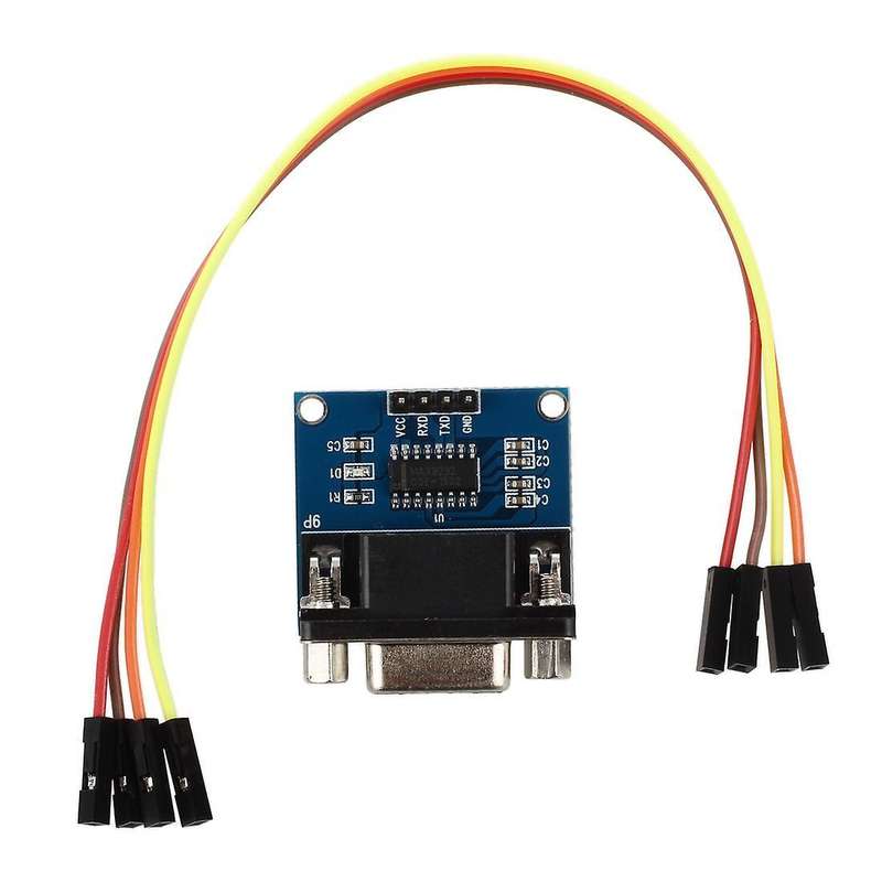 Max3232 Rs232 Serial Port to Ttl Converter Module Db9 Connector W/ 4 Jump Cables