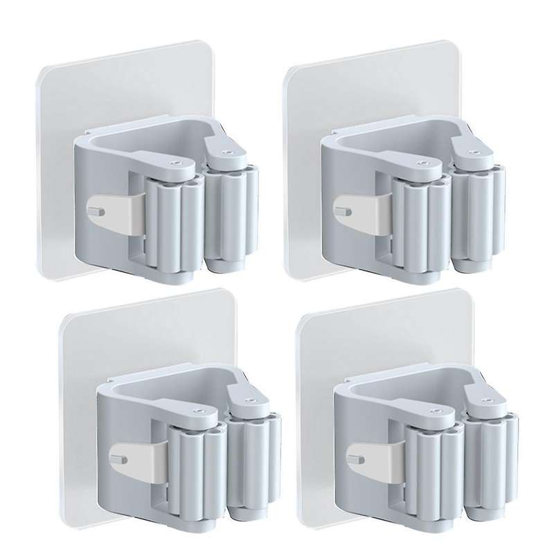 Household Storage Rack Bathroom Suction Pipe Hook Mop Rack White