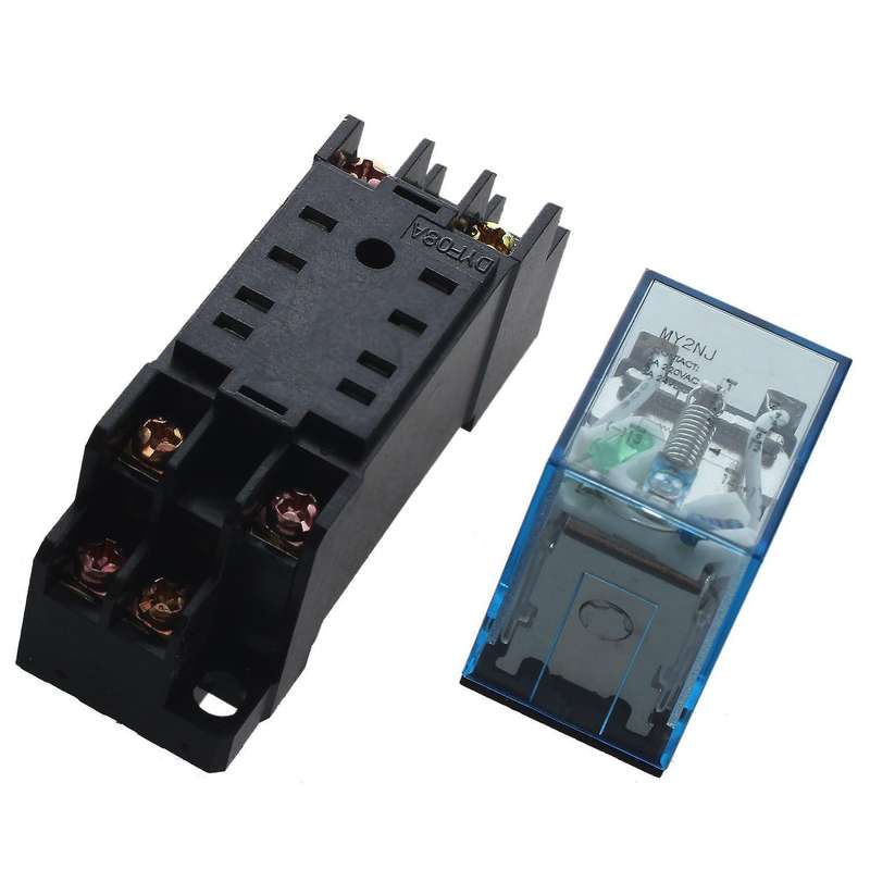 My2nj Model Dpdt 24vdc Coil 8 Pin 35mm Din Rail Power Relay & Socket