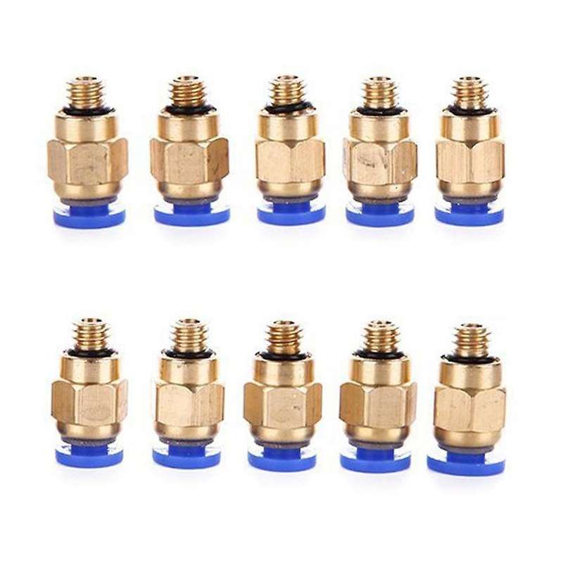 10x Pc4-m6 Pneumatic Straight Quick Fitting One Touch Hose Connector