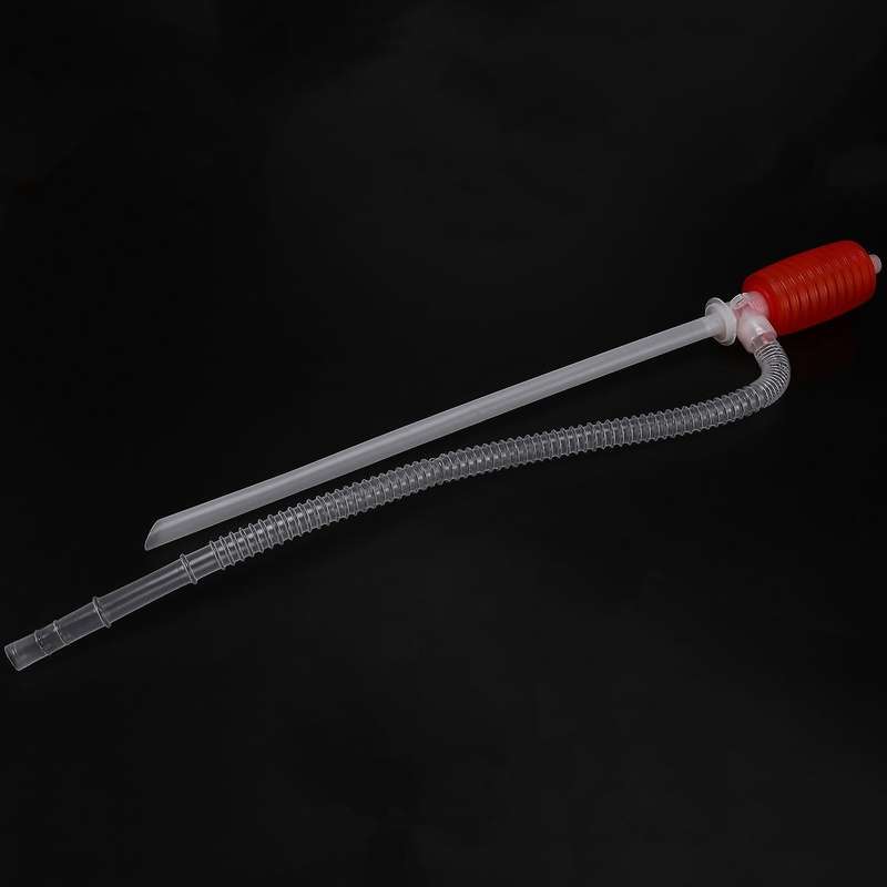 Car Motorcycle Manual Syphon Fuel Liquid Transfer Pipe Refuel Sucker