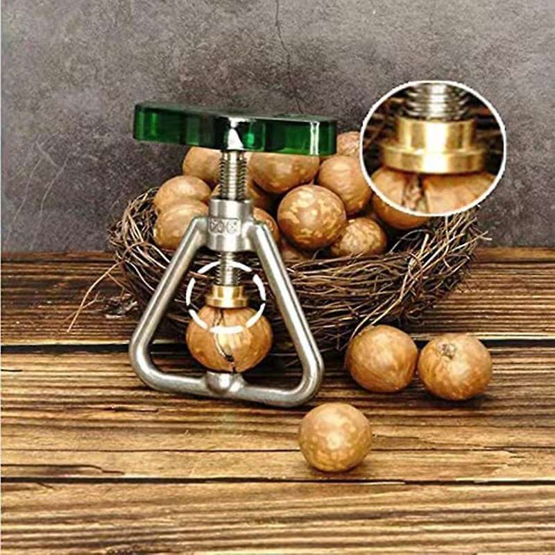 Nutcracker with Non-slip Handle,stainless Steel Tool for All Nuts
