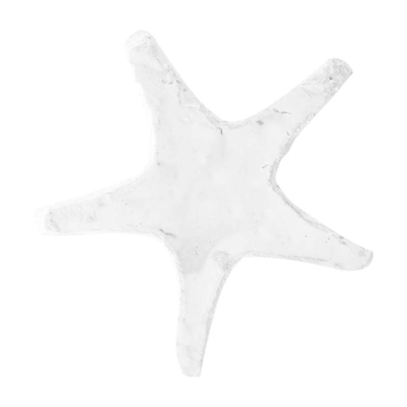 3pcs Resin Starfish Tropical Ornament Sea Star Decoration(white)