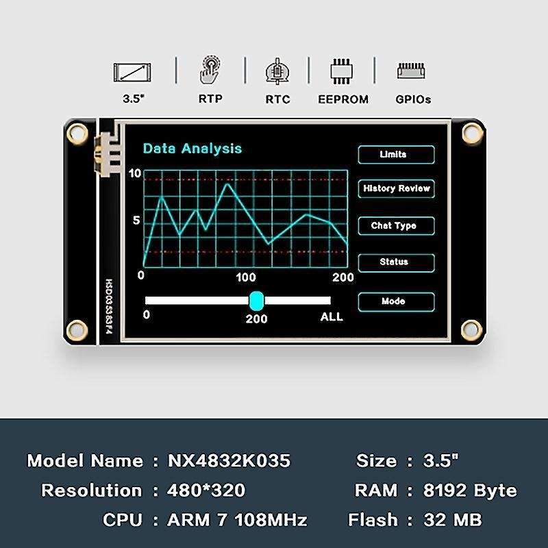 Lcd Press Screen for Nextion Nx4832k035 Hmi Usrt Tft Lcd 3.5-inch