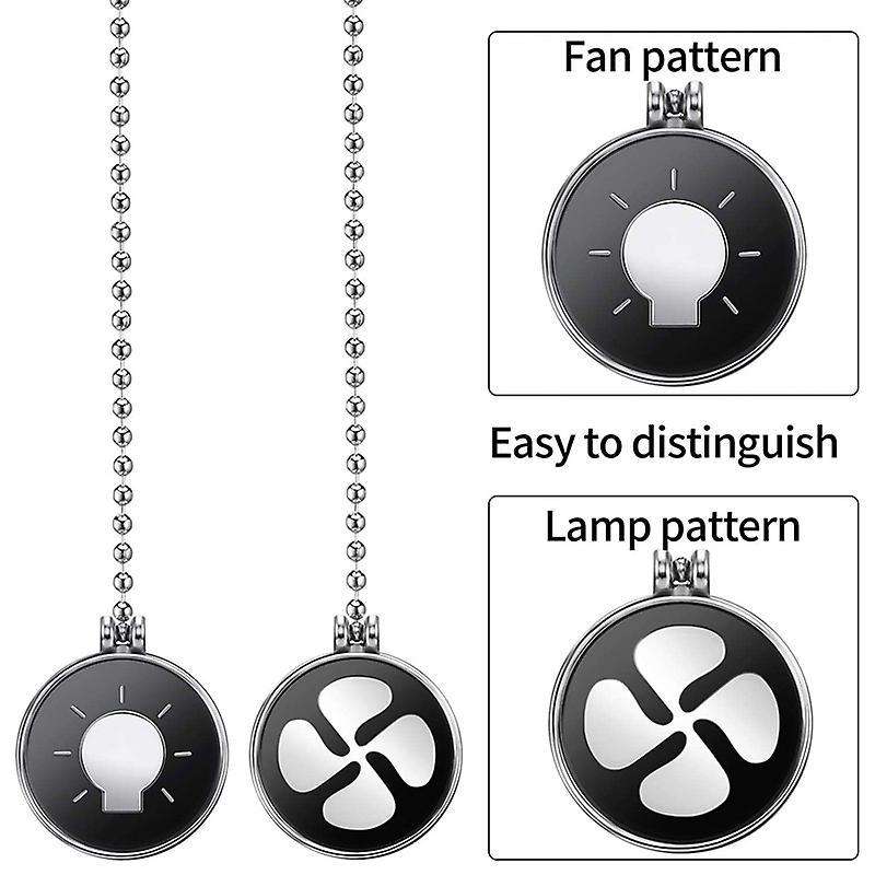 4pcs Light Bulb and Fan Pattern Pull Chain Ceiling Fan Chain Extender