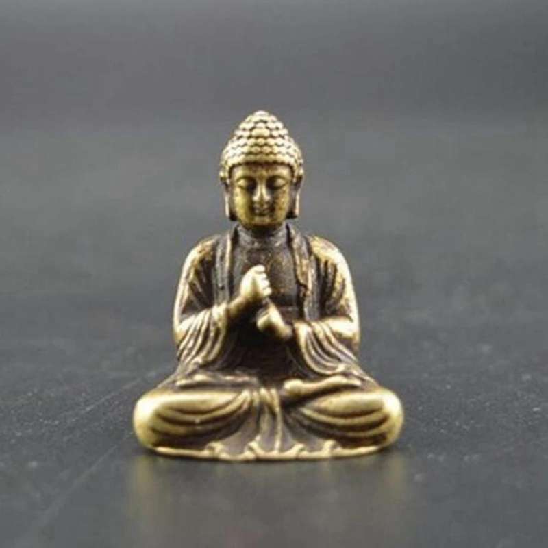 Mini Buddha Statue Bronze Buddha Statue Chinese Buddhism Pure