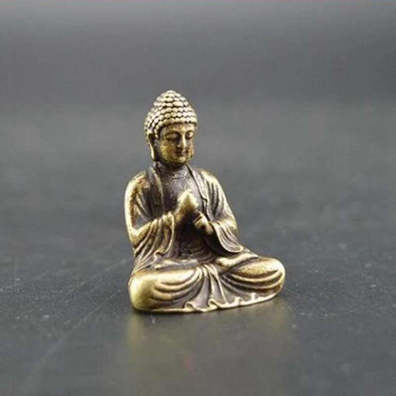 Mini Buddha Statue Bronze Buddha Statue Chinese Buddhism Pure