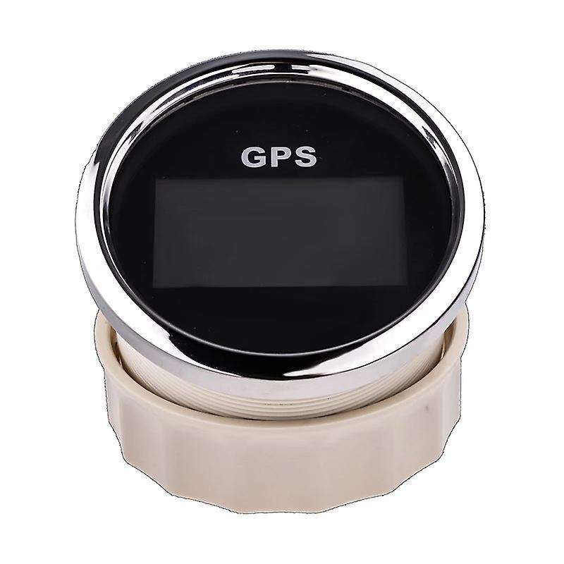 85mm Gps Speedometer with 7 Color Backlight Lcd Display Silver+white