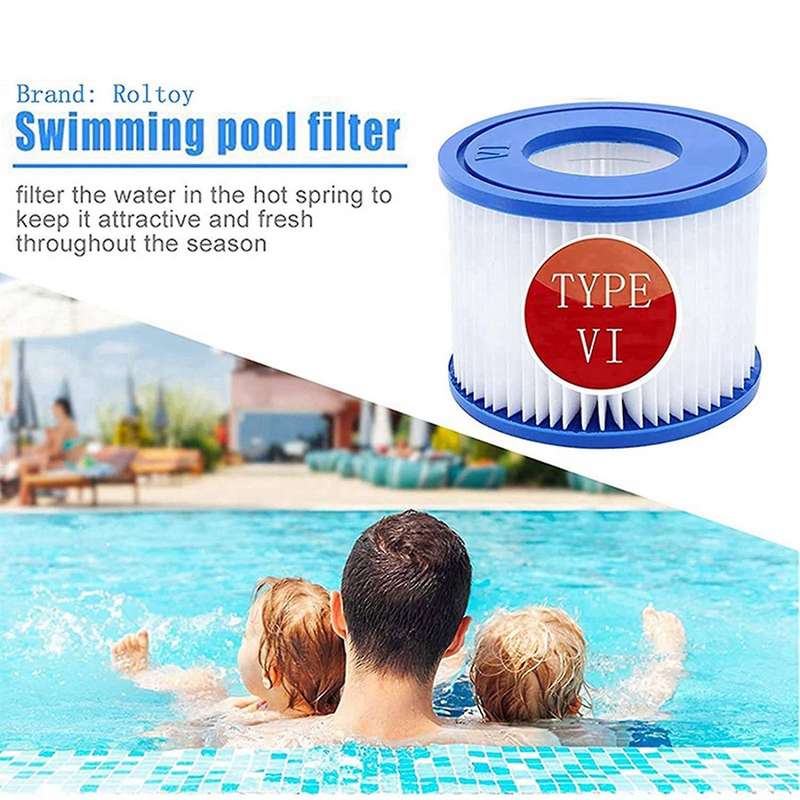 6pcs Pool Filter,for Bestway Spa Filter Pump Cartridge Type Vi