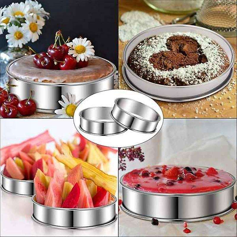 5 Pieces Double Rolled Tart Rings for Home Restaurant Baking Tools