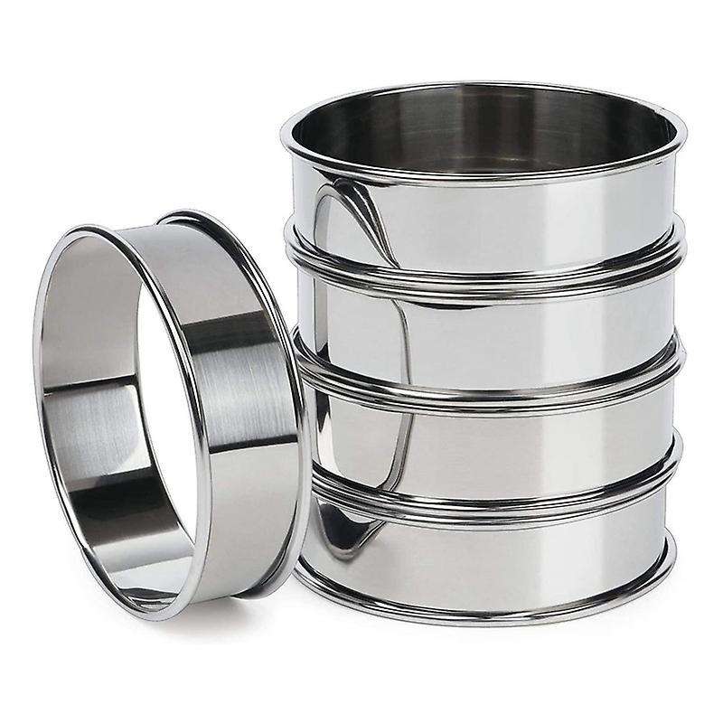 5 Pieces Double Rolled Tart Rings for Home Restaurant Baking Tools