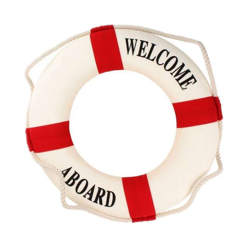 Foam Nautical Life Lifebuoy Wall Hanging Home Decoration Red 14cm