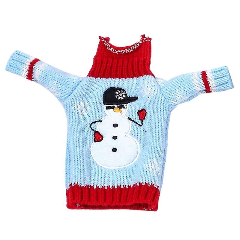New Year Snowman Elk Creative Wine Bottle Set Decorations,snowman