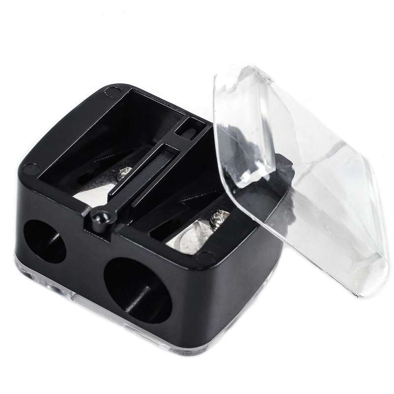 Precision Cosmetic Pencil Sharpener for Eyebrow Eyeliner 2 Holes