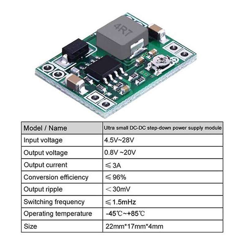 5pcs Mini Mp1584en Dc-dc Converter Adjustable Power Supply Module