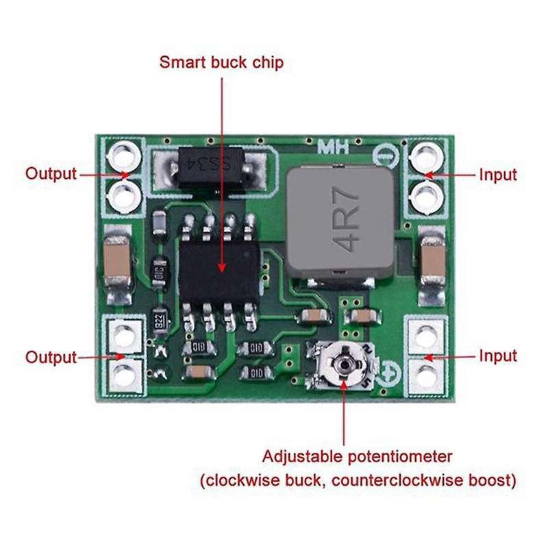 5pcs Mini Mp1584en Dc-dc Converter Adjustable Power Supply Module