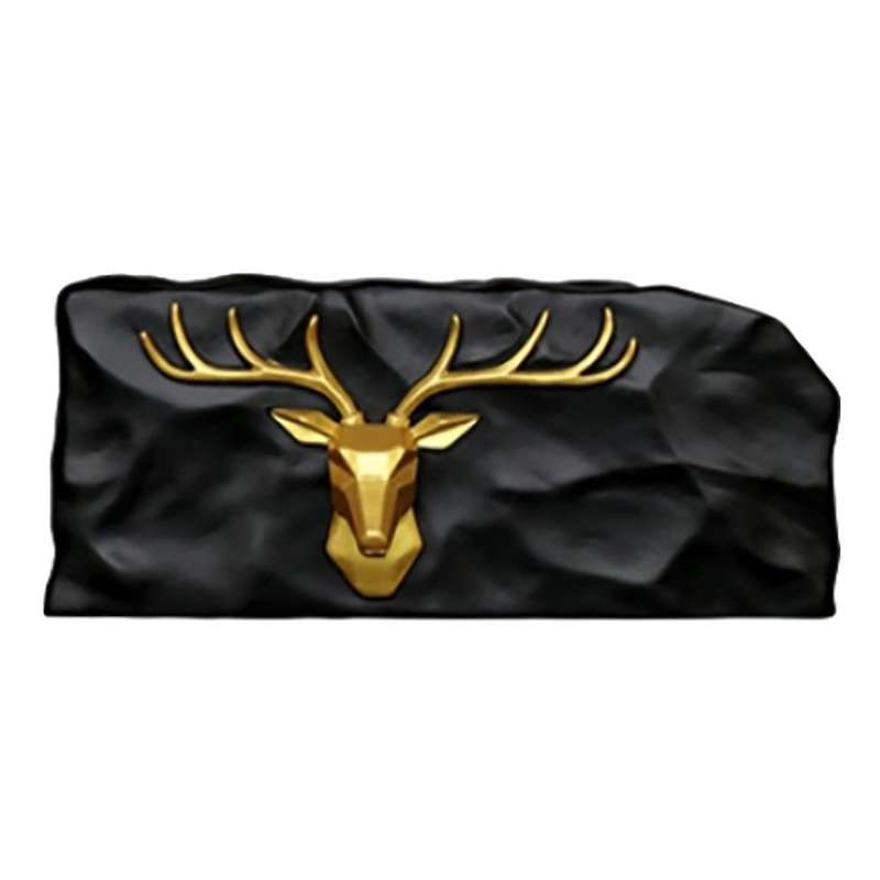 European Resin Golden Deer Head Tissue Box Elk Pen Holder A