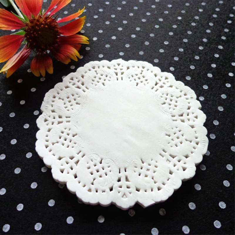 Lace Doilies Paper 100 Pcs,4.5 Inch Liners for Cake,tableware Display