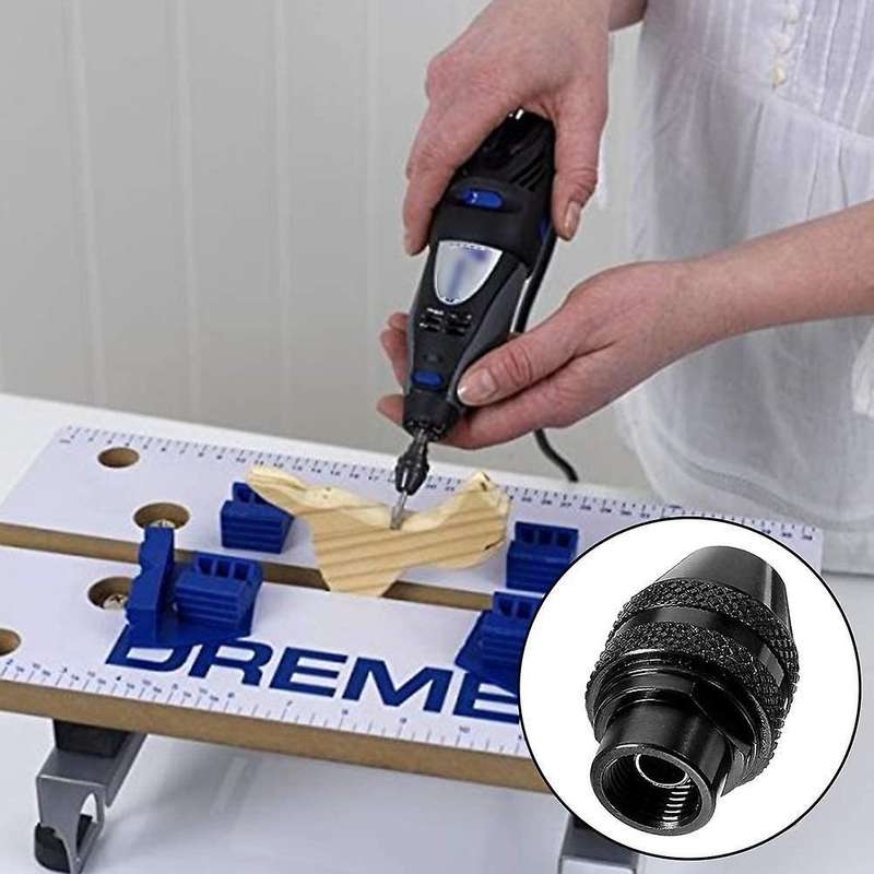 4pcs Quick Change Chuck Keyless Drill Chuck for Dremel Tool 0.4-3.2mm