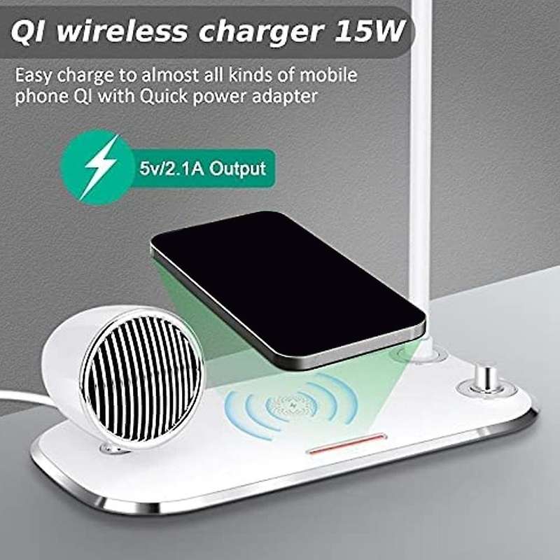 Led Desk Lamp with Wireless Charging ,dimmable ,bluetooth Speaker