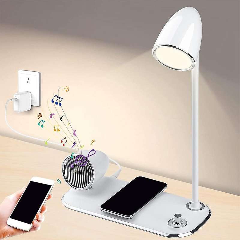 Led Desk Lamp with Wireless Charging ,dimmable ,bluetooth Speaker