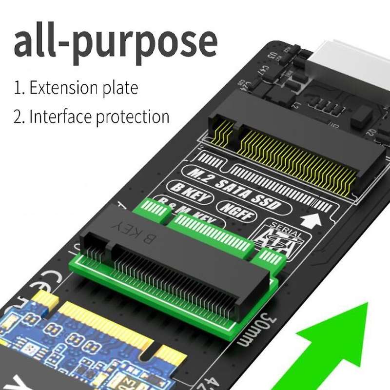 M.2 Ssd Sata Ngff Interface Extension Protection Card, B+m Key