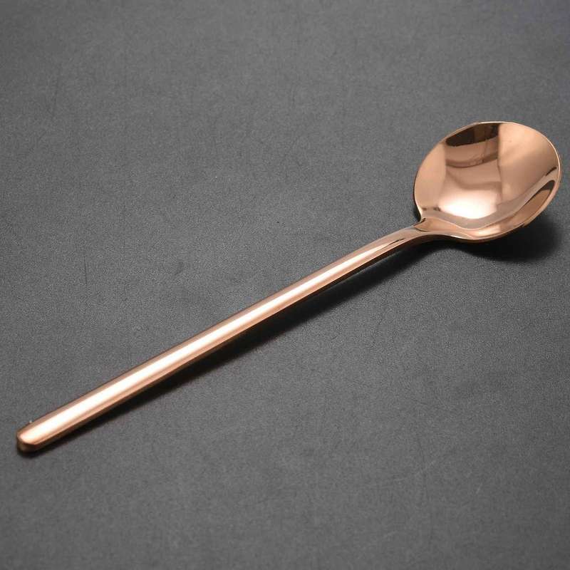 2 Pcs/set Coffee Scoop 304 Stainless Steel Coffee Spoon Rose Gold S