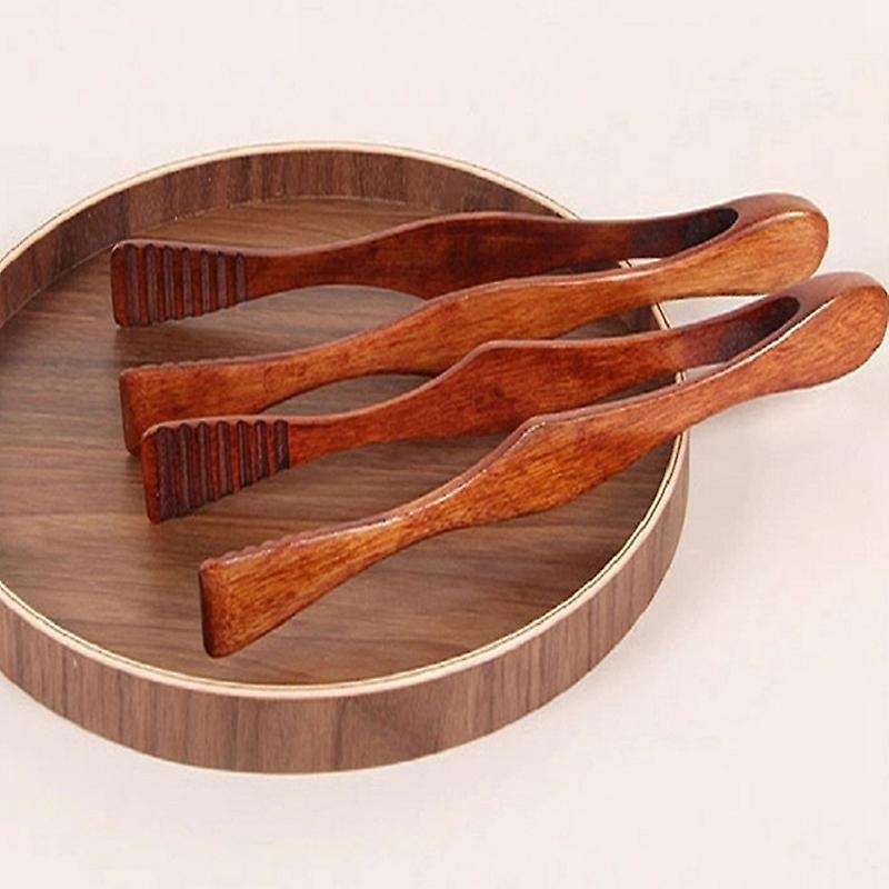 Cooking Kitchen Tongs Food Bbq Tool Cake Wooden Clip Home 2pcs