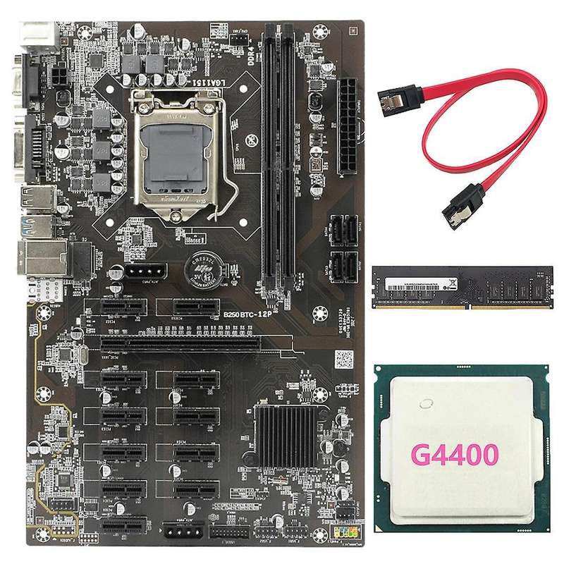 Btc-b250 Motherboard + G4400 Cpu + Ddr4 8g Memory Stick + Sata Cable
