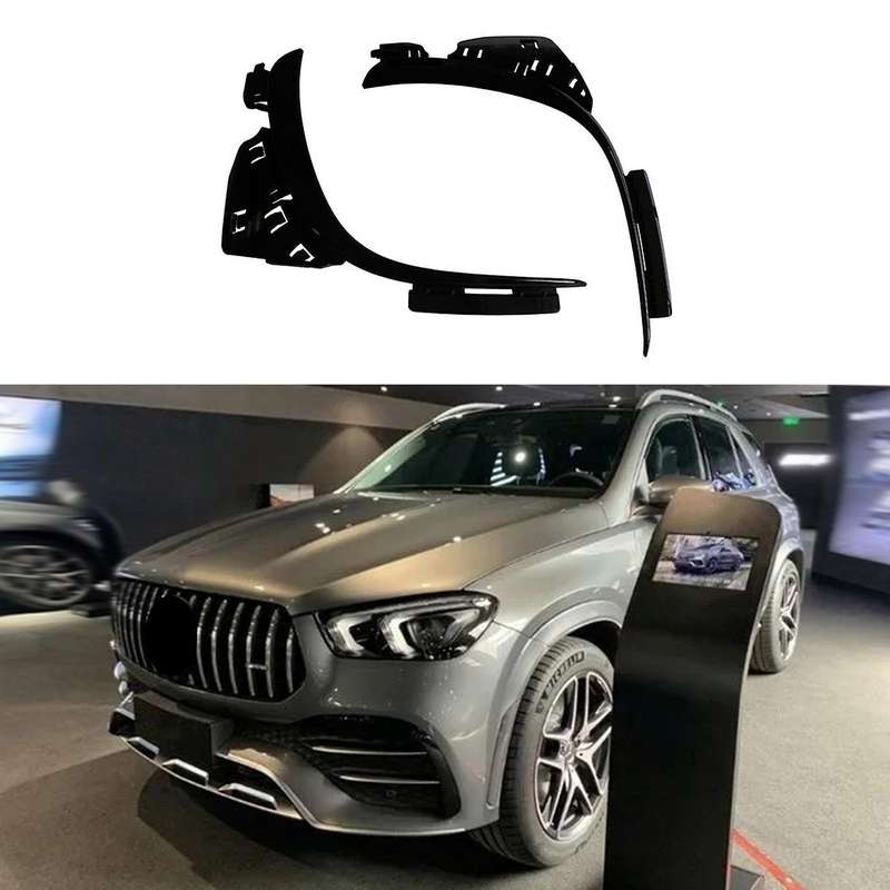 2pcs Left&right Front Bumper Fog Light Trim Strips Frame for Mercedes